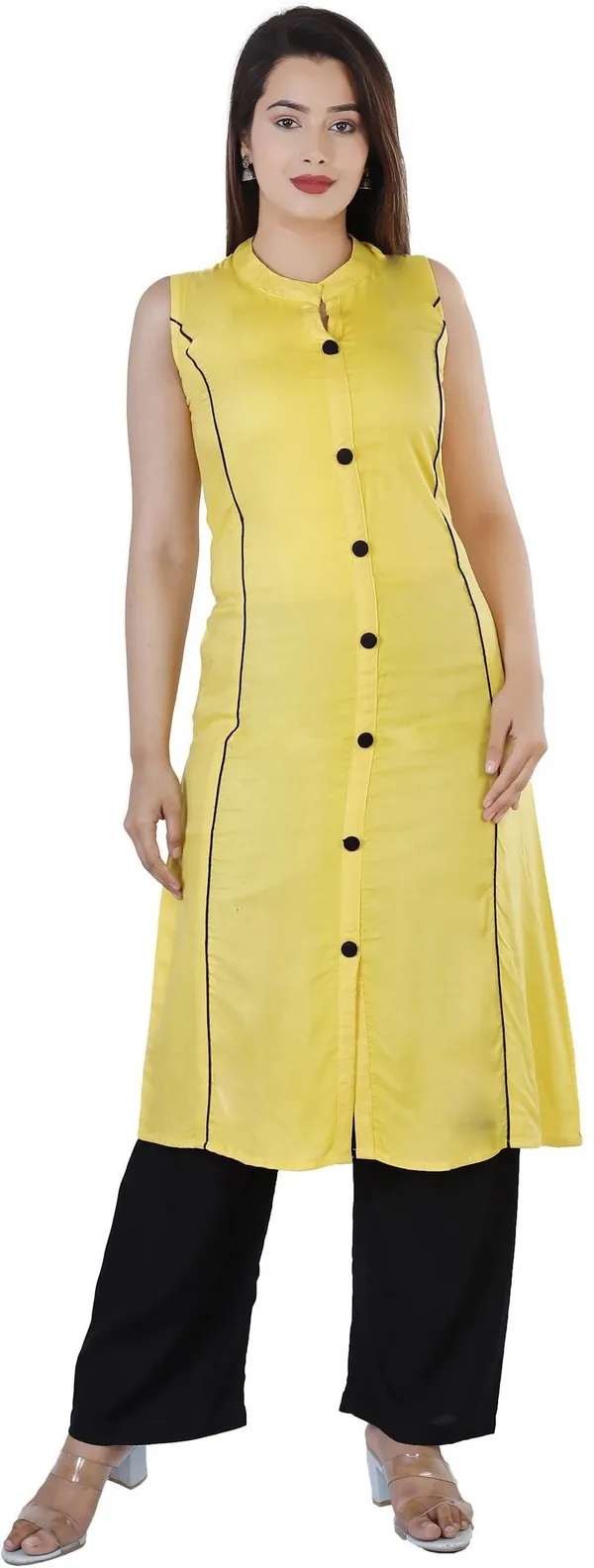 Gold_Viscose_Rayon_Solid_Kurta_&_Palazzo_For_Women
