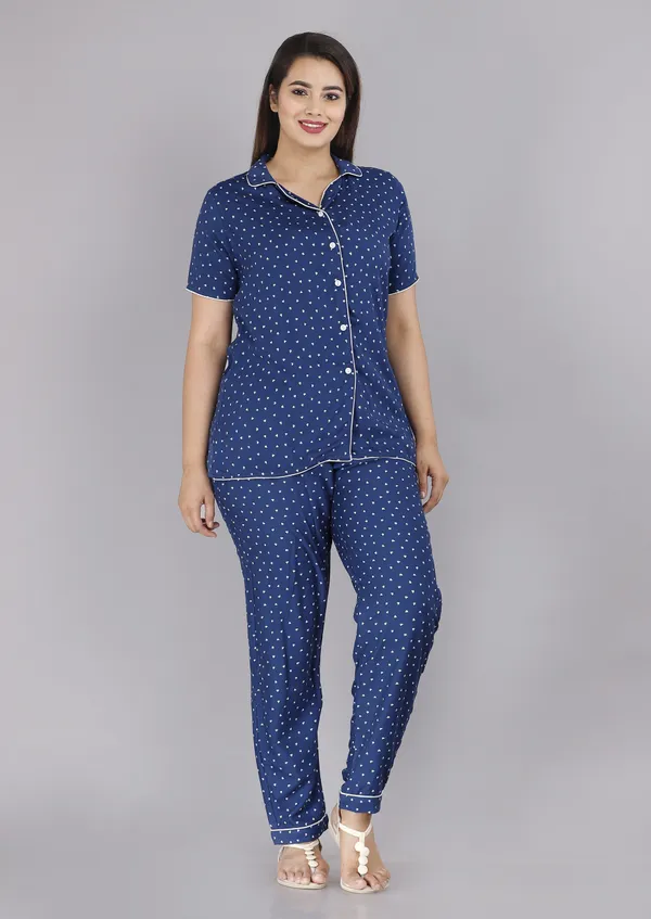 Blue_Rayon_Printed_Shirt_&_Pyjama_Set_For_Women