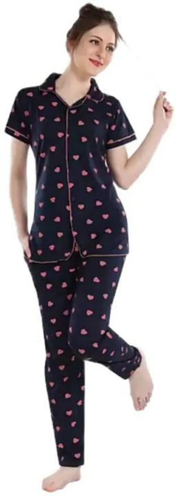 Black_&_Pink_Rayon_Printed_Shirt_&_Pyjama_Set_For_Women