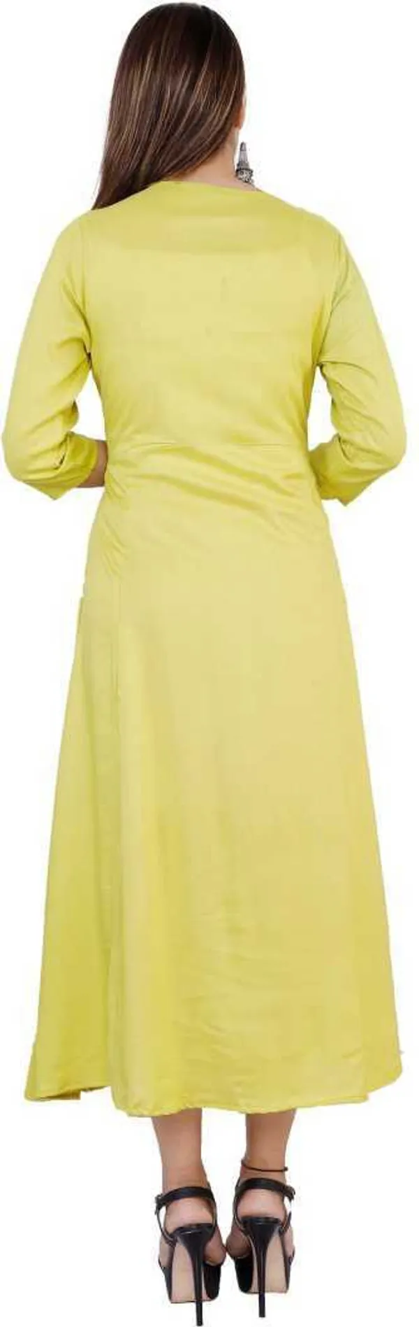 Yellow_Viscose_Rayon_Flared_Kurta_For_Women