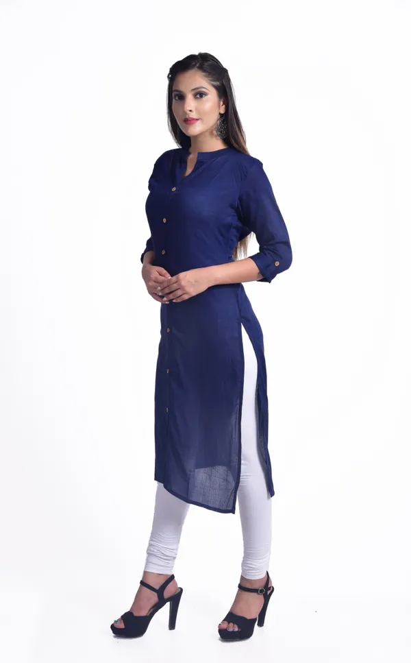 Blue_Viscose_Rayon_Straight_Kurta_For_Women