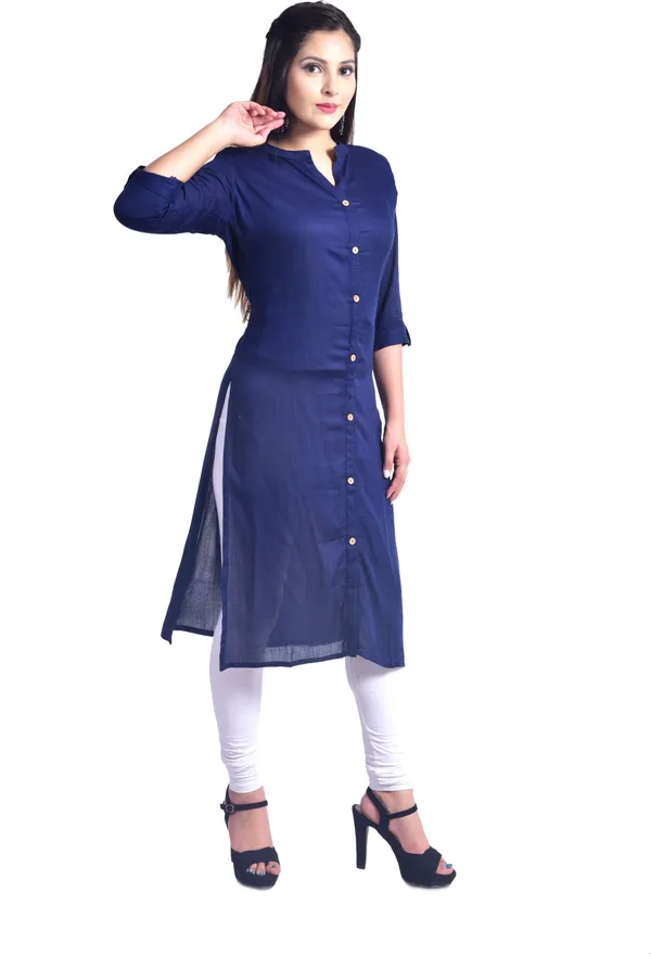 Blue_Viscose_Rayon_Straight_Kurta_For_Women