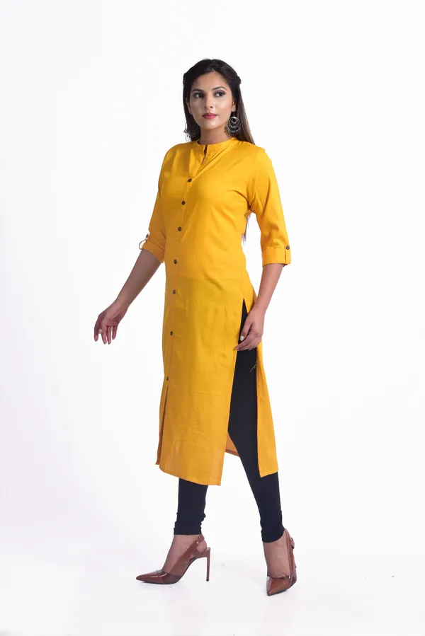 Yellow_Viscose_Rayon_Straight_Kurta_For_Women