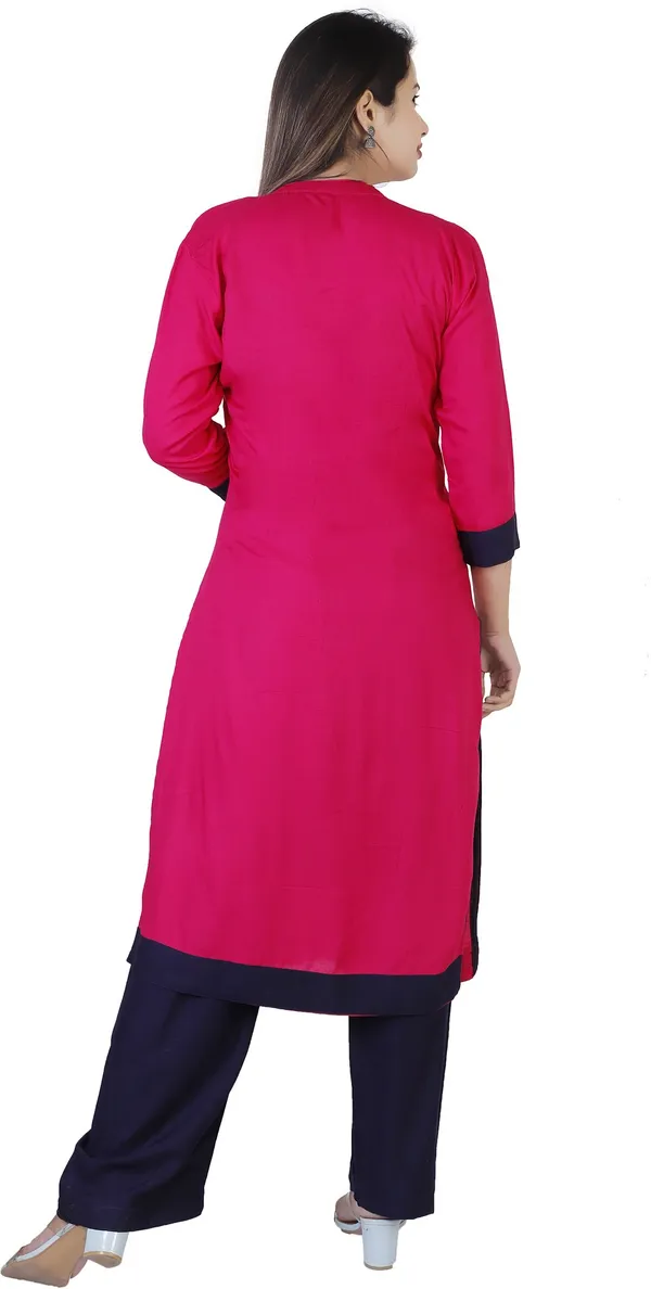 Pink_Viscose_Rayon_Straight_Kurta_For_Women