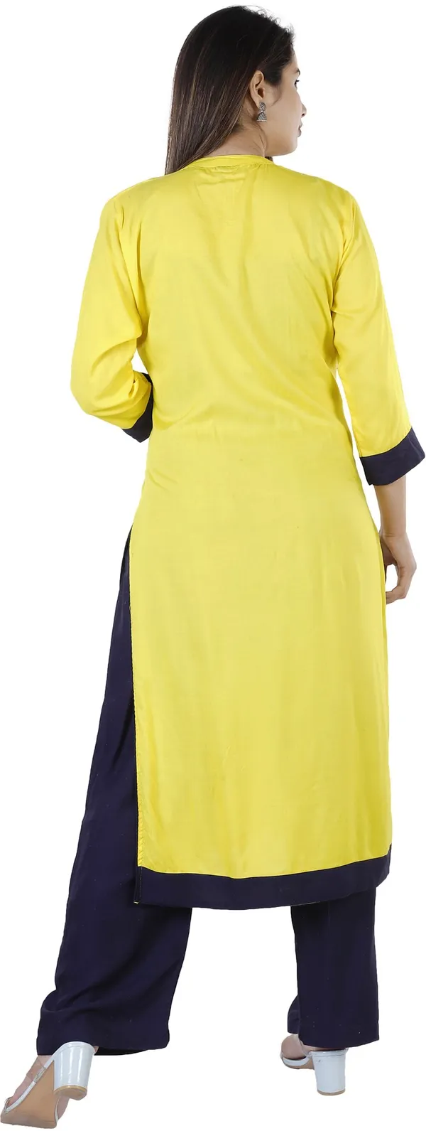 Yellow_Viscose_Rayon_Straight_Kurta_For_Women