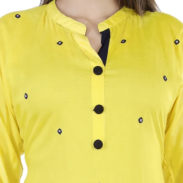 Yellow_Viscose_Rayon_Straight_Kurta_For_Women