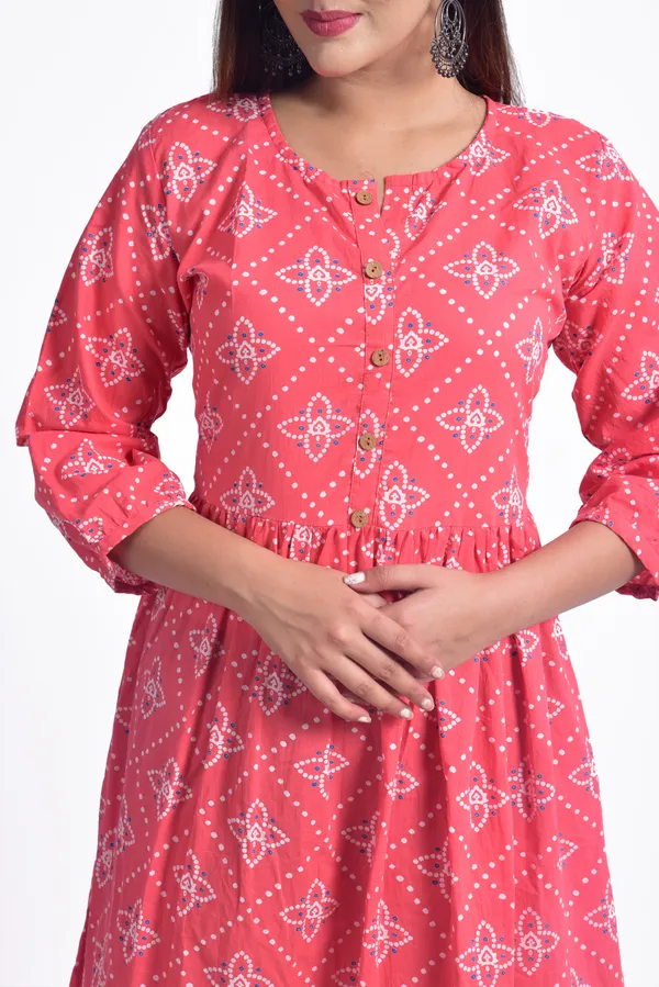Pink_Cotton_Blend_Flared_Kurta_For_Women