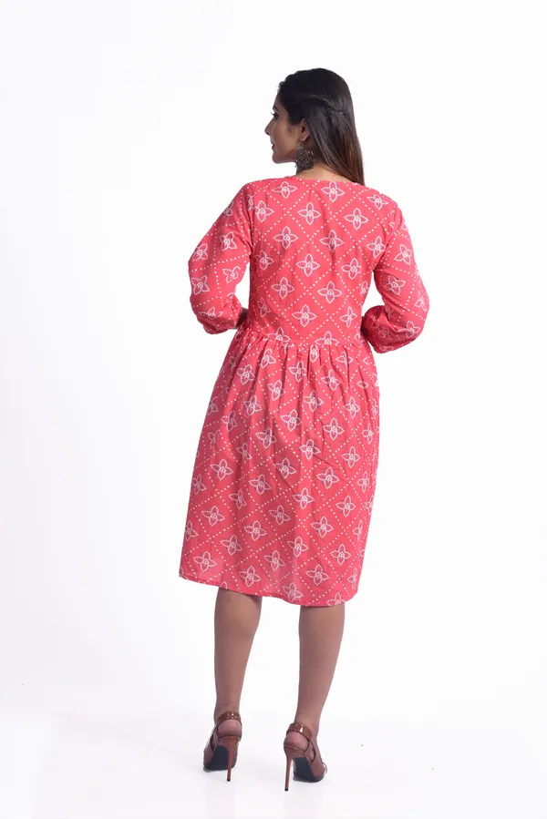 Pink_Cotton_Blend_Flared_Kurta_For_Women