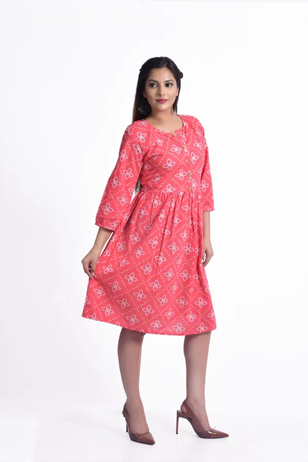 Pink_Cotton_Blend_Flared_Kurta_For_Women