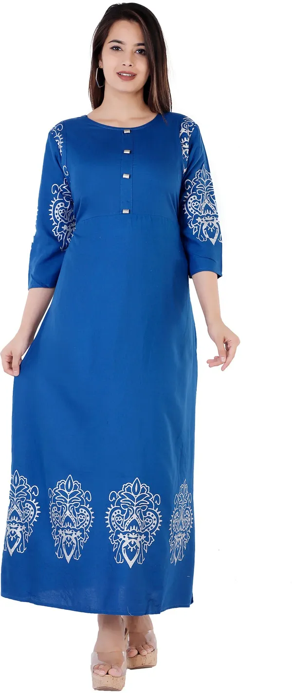 Blue_Viscose_Rayon_Flared_Kurta_For_Women