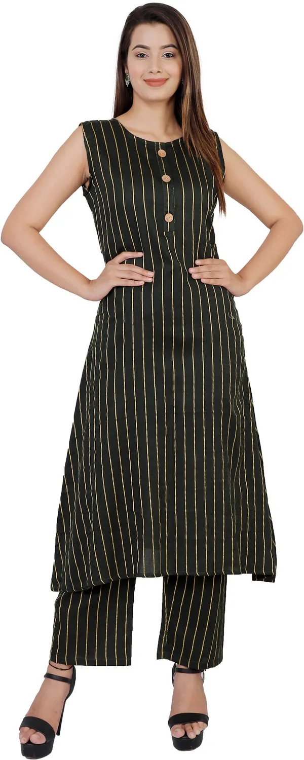 Black_Viscose_Rayon_Striped_Kurta_&_Palazzo_For_Women