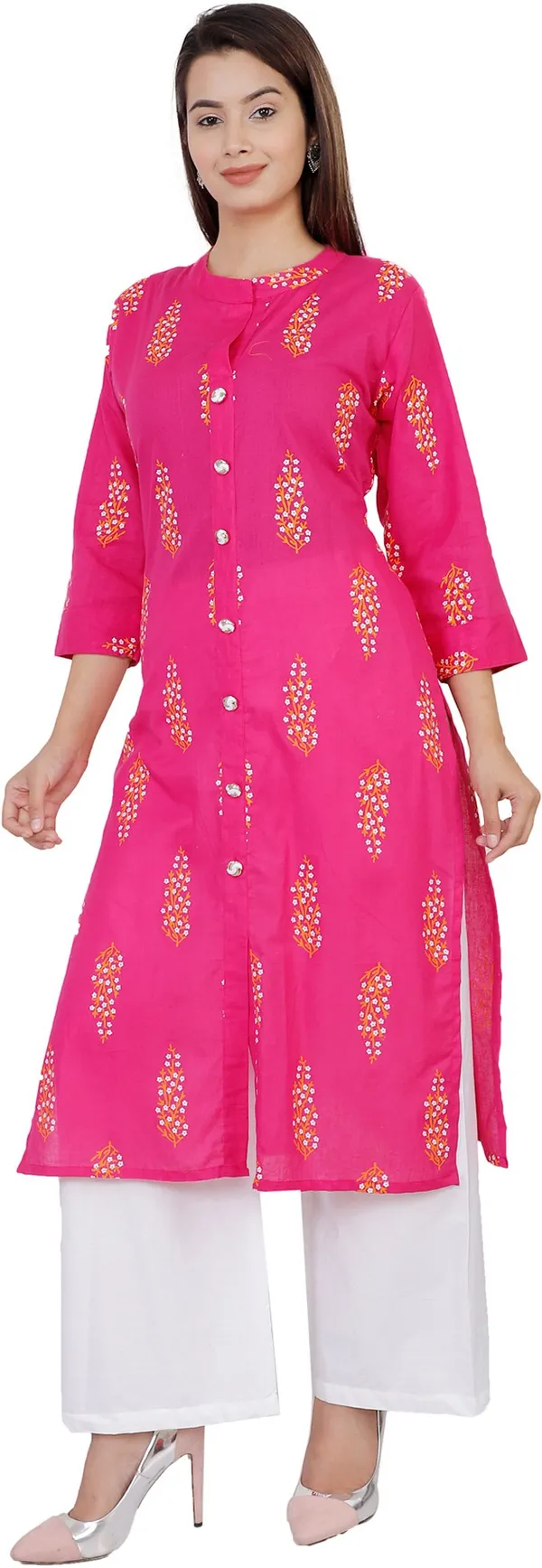 Pink_Pure_Cotton_Floral_Print_Kurta_&_Palazzo_For_Women