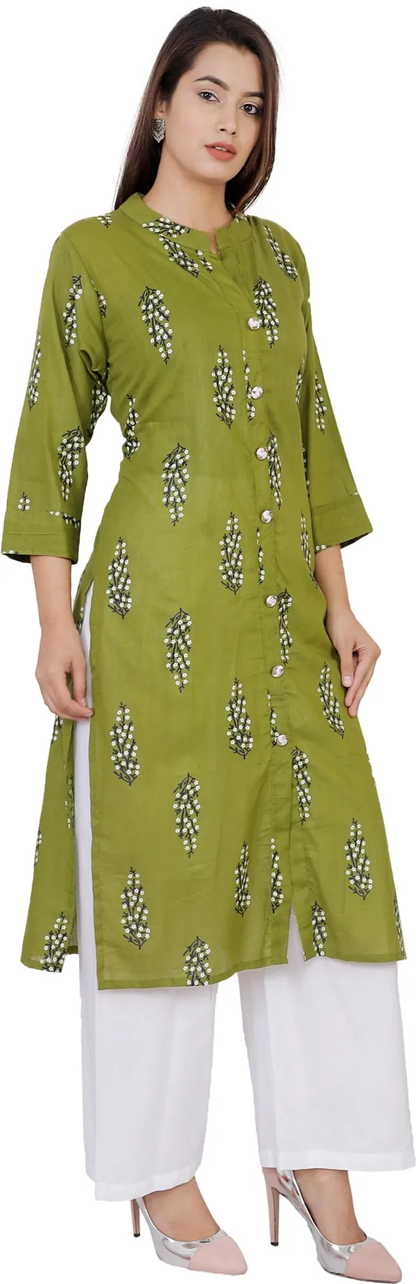 Green_Pure_Cotton_Floral_Print_Kurta_&_Palazzo_For_Women