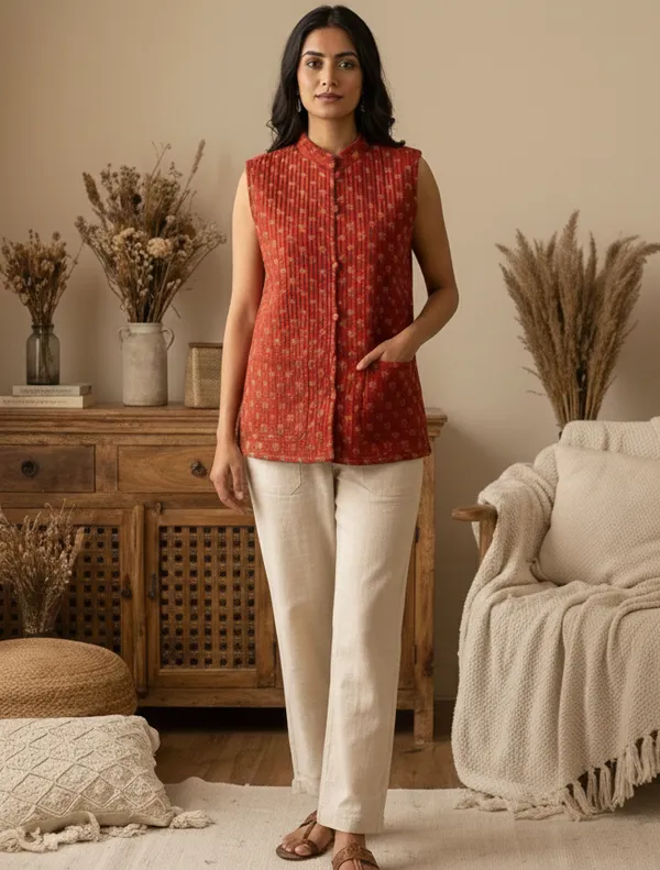 Women_Trendy_Flower_Printed_Cotton_Maroon_Jackets