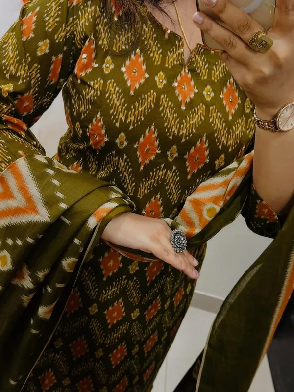 Women_Trendy_Rich_Cotton_Floral_Printed_Green_Kurta_And_Pant_With_Dupatta