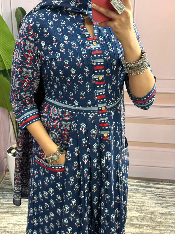 Women_Fully_Flared_Anarkali_Cotton_Floral_Printed_Blue_Kurta_and_Pant_With_Dupatta