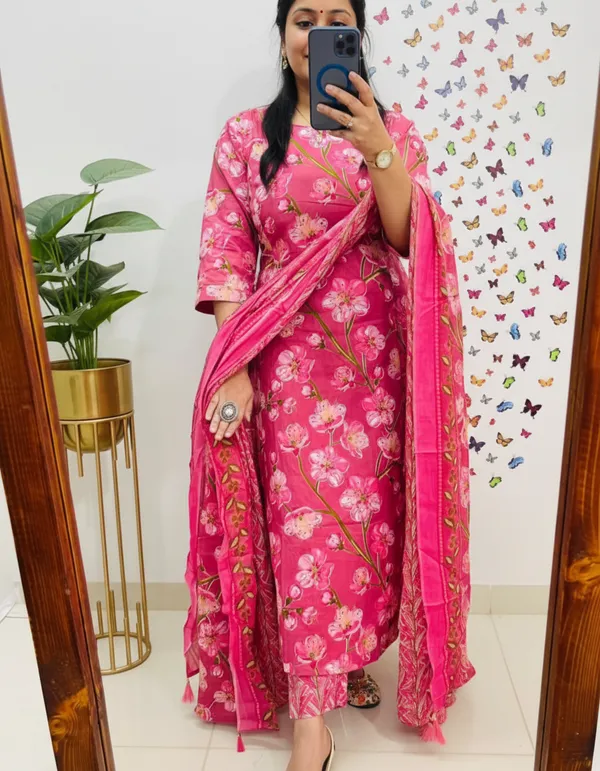 Women_Jaipuri_Straight_Embroidered_And_Floral_Printed_Worked_Cotton_Pink_Kurta_With_Pant_And_Dupatta