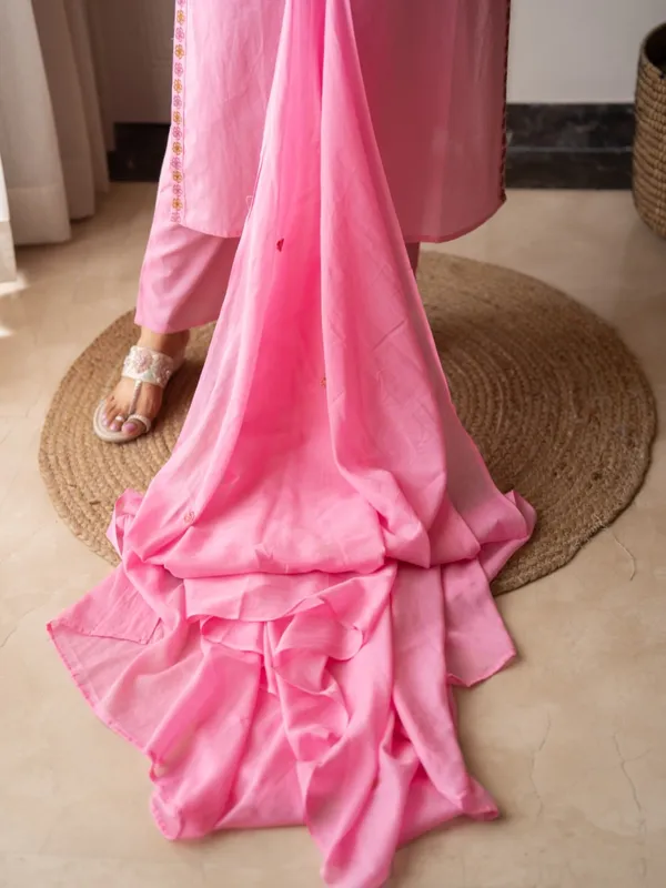 Premium_Floral_Embroiderered_Soft_and_Breathable_Cotton_Fabric_Pink_Straight_Kurta_With_Pant_And_Dupatta