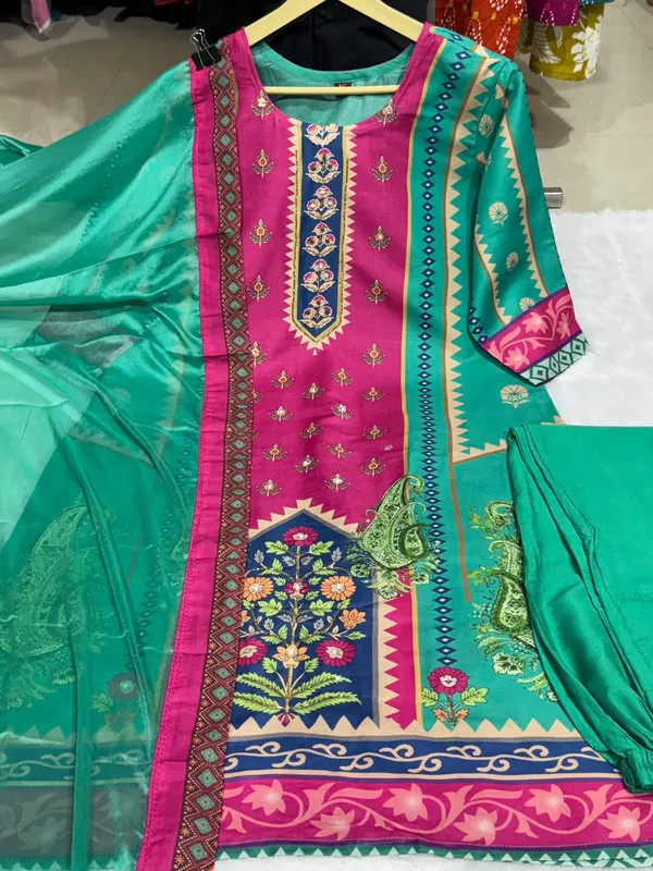 Women_Beautiful_Russian_Silk_Blue_Printed_Kurta_with_Pant_and_Dupatta