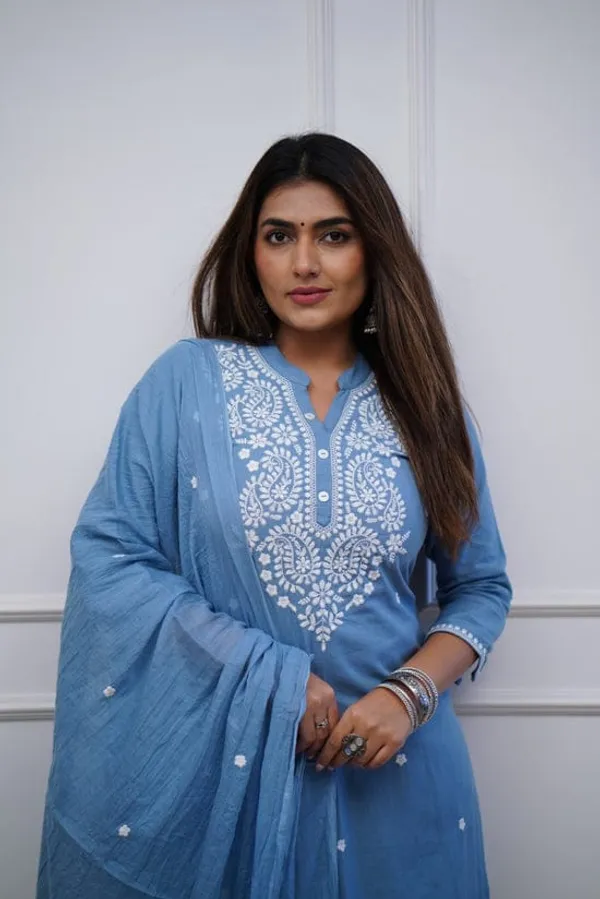 Women_Embroidered_Panel_Worked_Straight_Cotton_Blue_Kurta_With_Pant_and_Dupatta