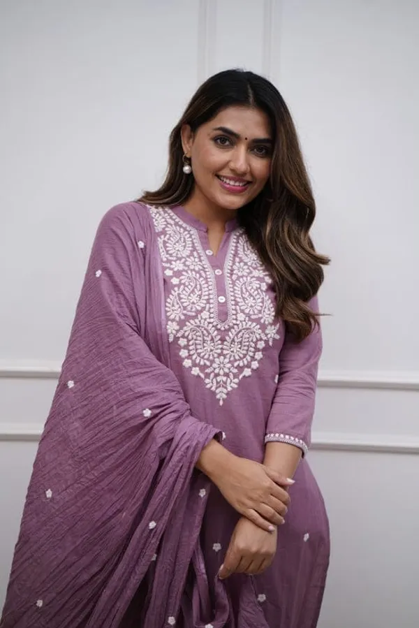 Women_Embroidered_Panel_Worked_Straight_Cotton_Onion_Color_Kurta_With_Pant_And_Dupatta