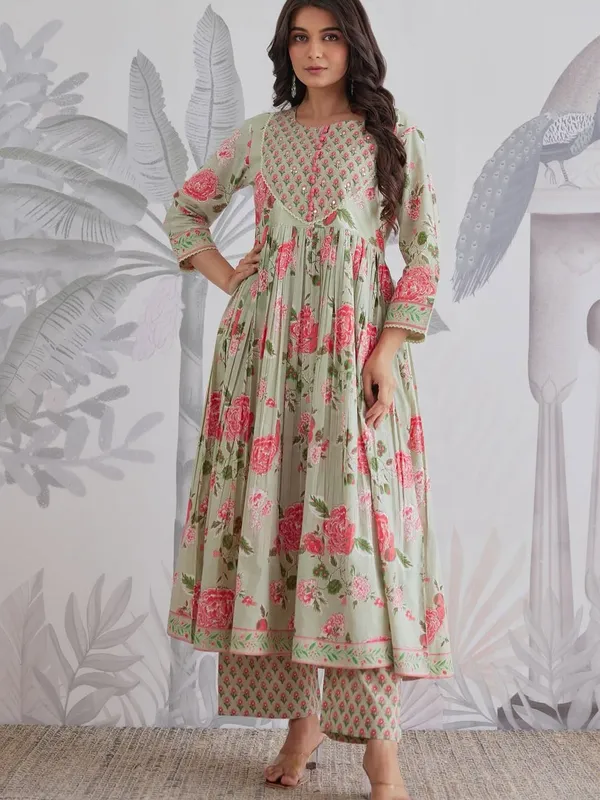 Women_Green_Cotton_Anarkali_Printed_Kurta_With_Pant_And_Dupatta
