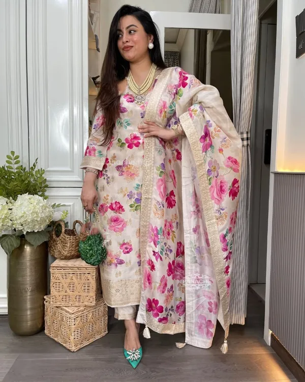 Women_Neck_Embroidery_Banana_Silk_Suit_Set_Shades_Of_Pink_Purple_And_Green_Digitally_Printed_Kurta_Matching_Pant_And_A_Floral_Dupatta