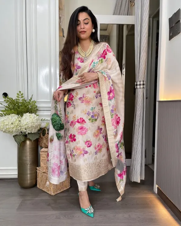 Women_Neck_Embroidery_Banana_Silk_Suit_Set_Shades_Of_Pink_Purple_And_Green_Digitally_Printed_Kurta_Matching_Pant_And_A_Floral_Dupatta