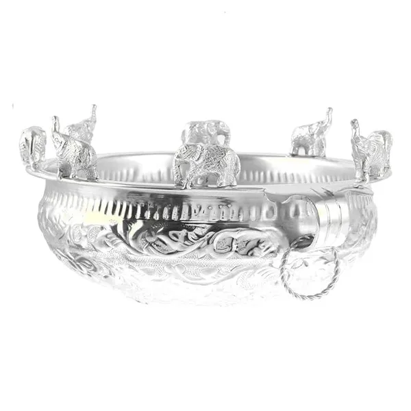 Decorative_Running_Elephant_Silver_Plated_Pure_Brass_Urli_with_Handle