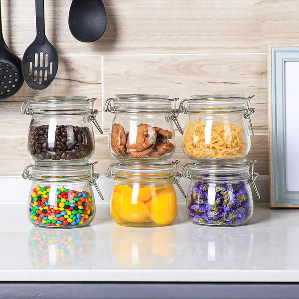 500_ml_Glass_Jars_with_Airtight_Lids_Wide_Mouth_Storage_Jars_With_Buckle_Lid_for_Preserving_Decorating_Canning_Jar_Dry_Food_Storage_Pasta_Spice_Beans_Flour_Pack_of_(2)