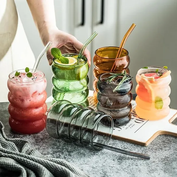 450ml_Drink_Coffee_Glass_Cup_with_Lid_and_Straw_Transparent,_Clear_Set_of_(1)
