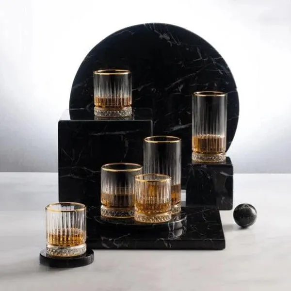 300_ML_Golden_Rim__Cocktail_Glasses_Clear__(Set_of_6)