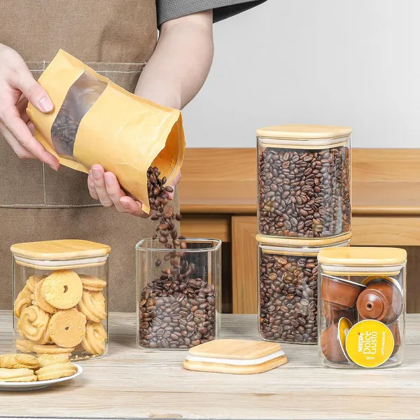 750ML_Glass_Storage_Canister_Holder_with_Airtight_Bamboo_Lid-__Pack_of_(6)