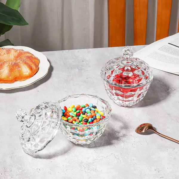 premium_Glass_Candy_Dish_with_Lid,_Crystal_Candy_Jar,_Cookie_Jar,_Flower_Decorative_Candy_Bowl,_Jewelry_Dish_(Set_of_1)