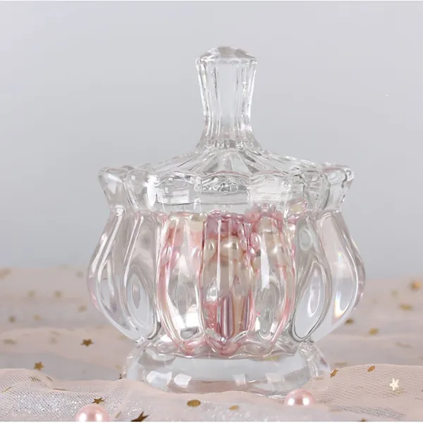 premium_Glass_Candy_Dish_with_Lid,_Crystal_Candy_Jar,_Cookie_Jar,_Flower_Decorative_Candy_Bowl,_Jewelry_Dish_(Set_of_1)