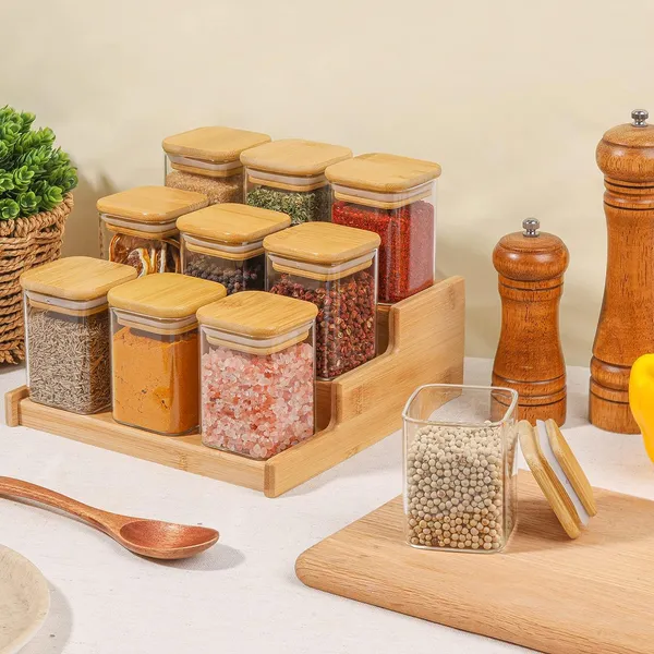 330ML_Glass_Storage_Canister_Holder_with_Airtight_Bamboo_Lid-__Pack_of_(6)