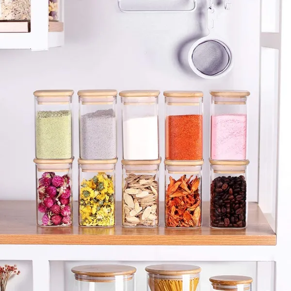 330ML_Glass_Storage_Canister_Holder_with_Airtight_Bamboo_Lid-__Pack_of_(6)
