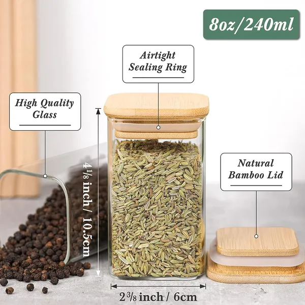 330ML_Glass_Storage_Canister_Holder_with_Airtight_Bamboo_Lid-__Pack_of_(6)