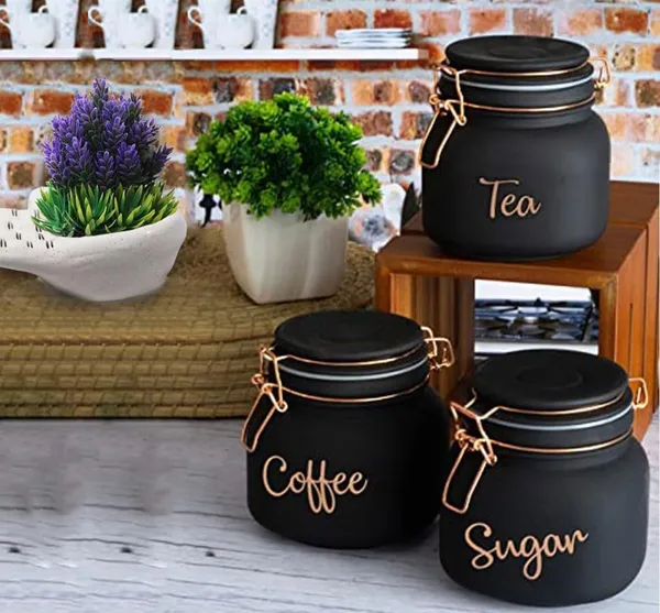 Black_Glass_Food_Storage_Airtight_tea_coffee_sugar_containers_for_Kitchen_Storage_Container_with_Lid_For_Tea_Coffee_&_Sugar,_Dry_Fruit_jars,_Storage_Box,_3_pc__(Set_of_1)