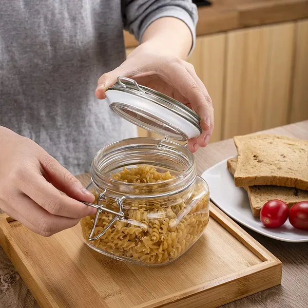 500ml_Airtight_Glass_Container_with_Lids_Food_Storage_Jar_Round-Storage_Canister_with_Clear_Preserving_Seal_Wire_Clip_Fastening_for_Kitchen_Canning_Beans_Spice_Set_of_6