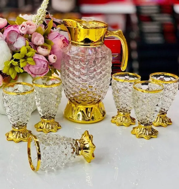 Italian_Premium_Golden_Water_and_Juice_Glasses_Set_of_6_and_Jug_Set_Combo,(6_Pieces_Glasses_300ML_and_1_Water_Juice_Jug_1_Liter),_Transparent,_Glass_and_Jug_Set