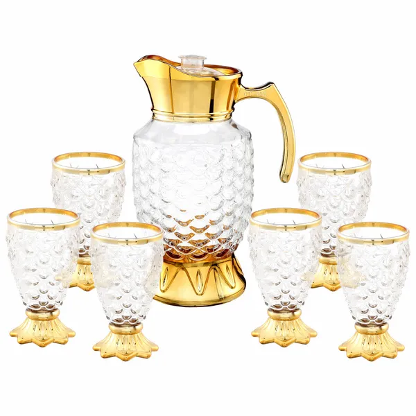 Italian_Premium_Golden_Water_and_Juice_Glasses_Set_of_6_and_Jug_Set_Combo,(6_Pieces_Glasses_300ML_and_1_Water_Juice_Jug_1_Liter),_Transparent,_Glass_and_Jug_Set