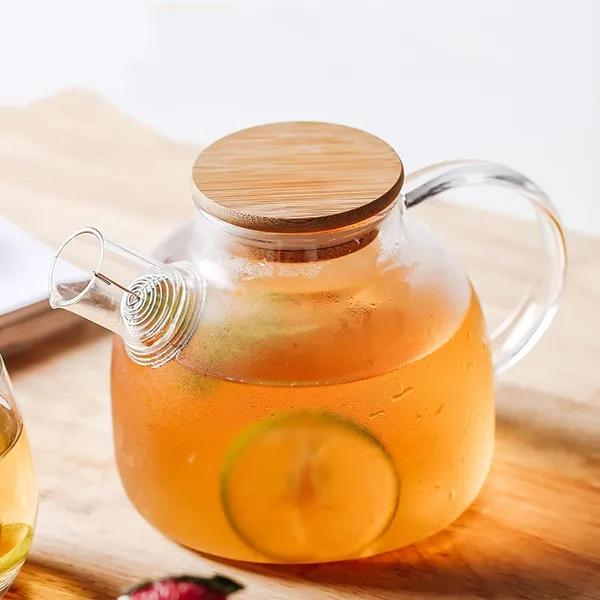 750ML_Glass_Kettle_1_Teapot_Bamboo_Lid_with_1_Wooden_Tray_and_4_Tea_Cup_Tableware_Serving_Set_Heat-Resistant_Glass_Hot_Water_Flower_Brewed_Loose_Leaf_Tea_Filter_Spout-_Set_of_6