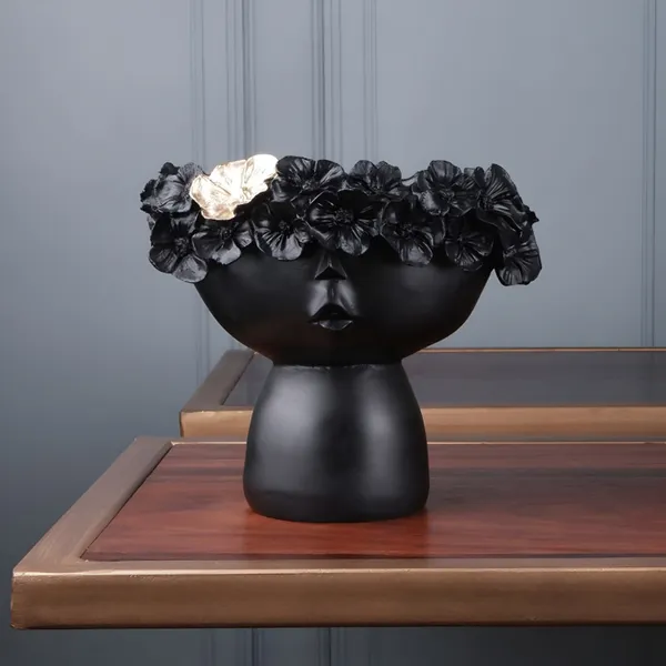Female_Lady_Head_Face_Home_Decoration_Resin_Vase_Statue