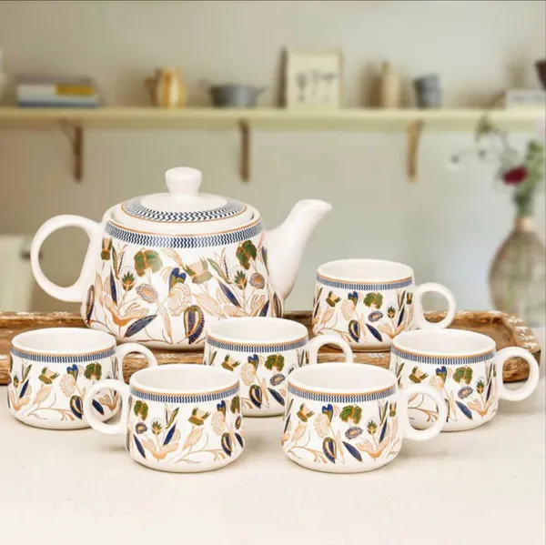 Bronze_Petals_Ceramic_Tea_Set_with_Kettle_6_Tea_Cups_&_1_Kettle_|_Microwave_and_Dishwasher_Safe_Teapot_Set_|_Kettle_Set_with_Cups_|_Morning_Cup_Set_with_Kettle_for_Gifting