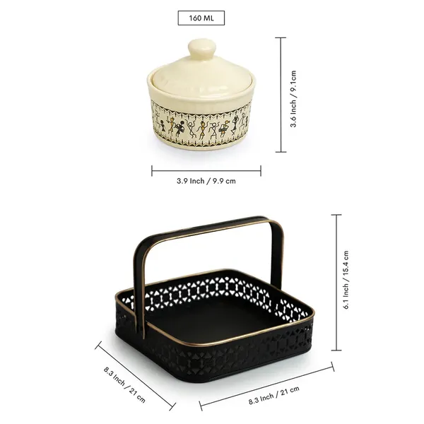 Ceramic_Pickle_Jars_&_Iron_Holder_(Non_Air-Tight,_Set_of_4,_160_ml_Each)_|_Handcrafted_Ceramic_Jars_for_Kitchen_Storage,_Black_and_Ivory_White