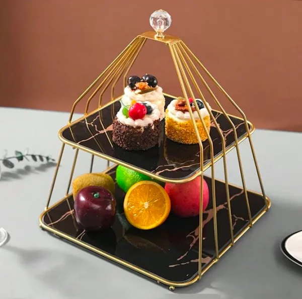 Luxury_Two-Tier_Metal_Dessert_Stand_with_Black_Plates