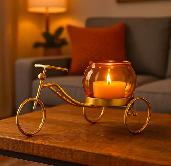 Cycle_Shape_Gold_Tealight_Candle_Holder_For_Diwali_Home_Decor