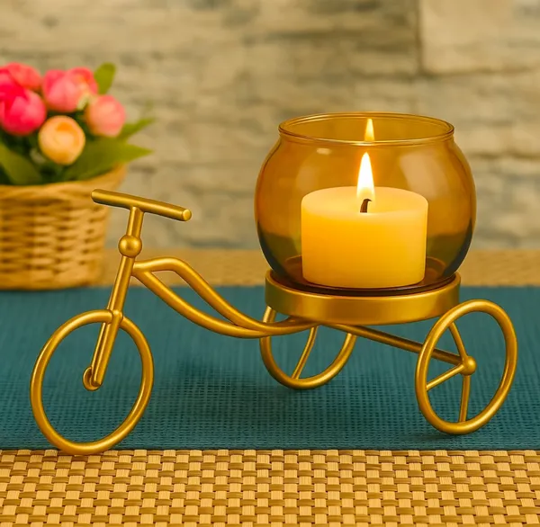 Cycle_Shape_Gold_Tealight_Candle_Holder_For_Diwali_Home_Decor