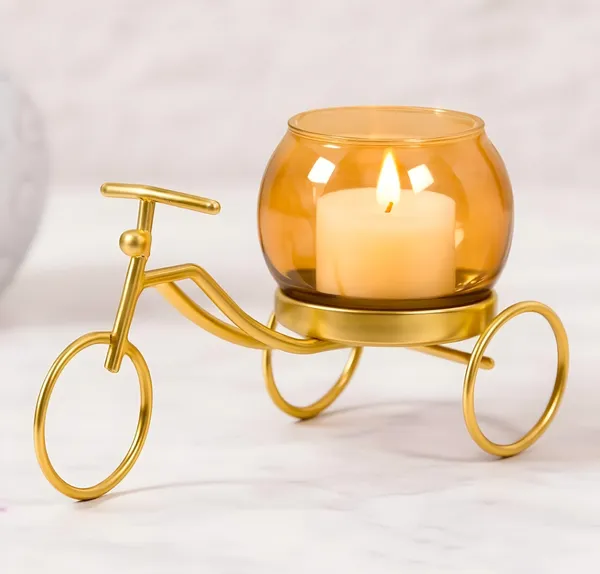 Cycle_Shape_Gold_Tealight_Candle_Holder_For_Diwali_Home_Decor